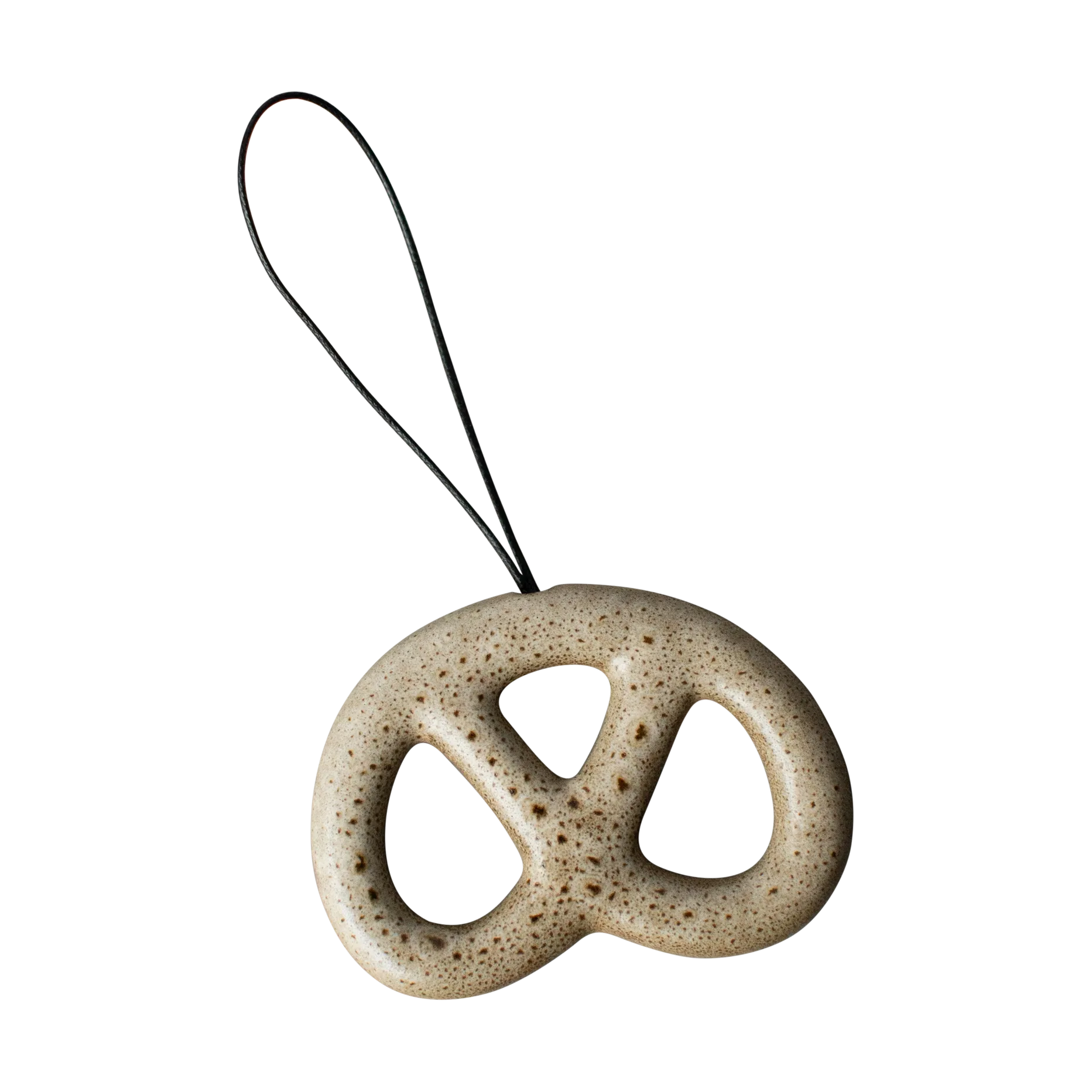 Hanging pretzel decorative ornament, Beige DBKD
