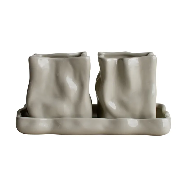 Herb pot, set of 3 - Cream - DBKD