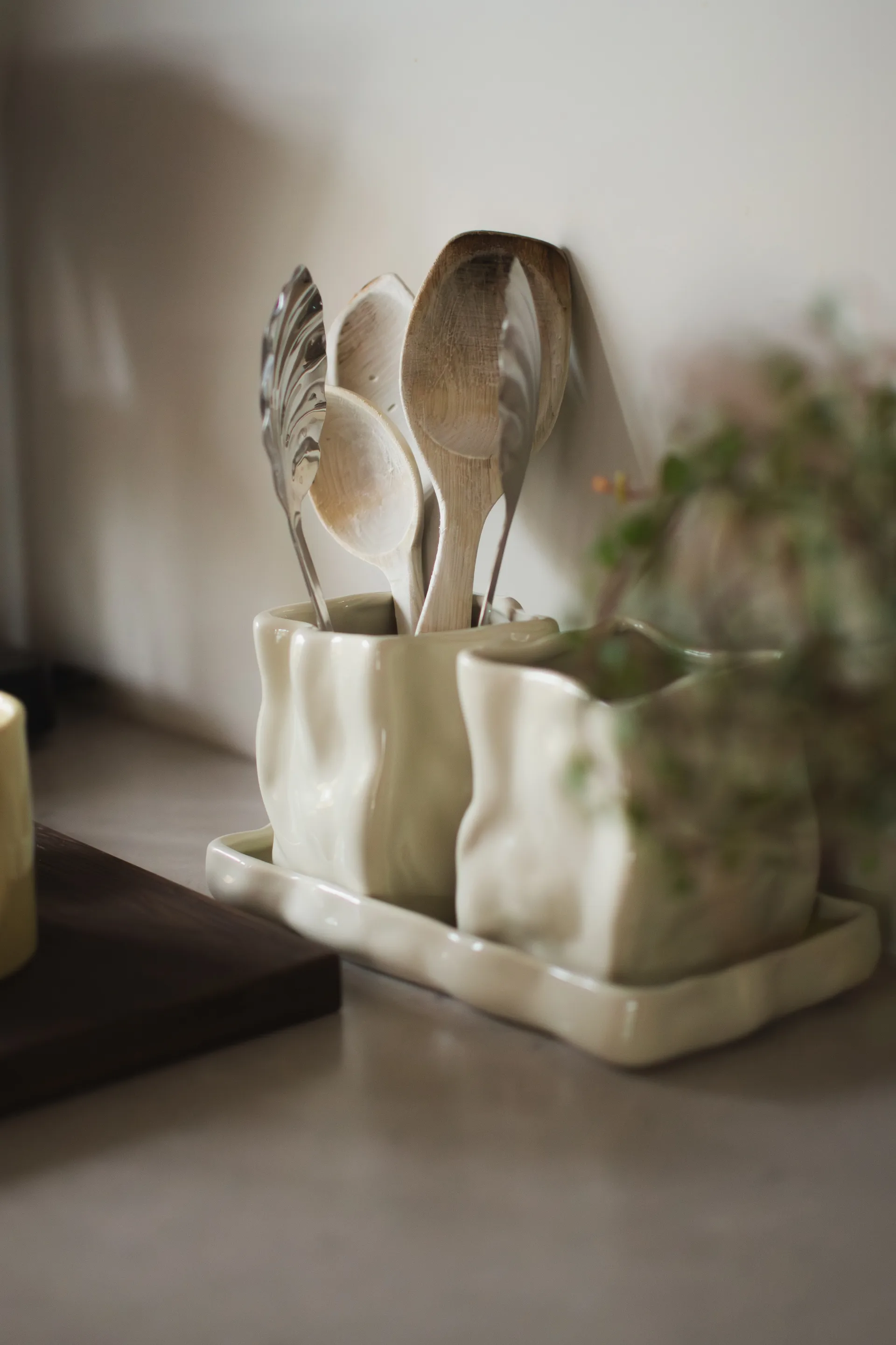 Herb pot, set of 3, Cream DBKD