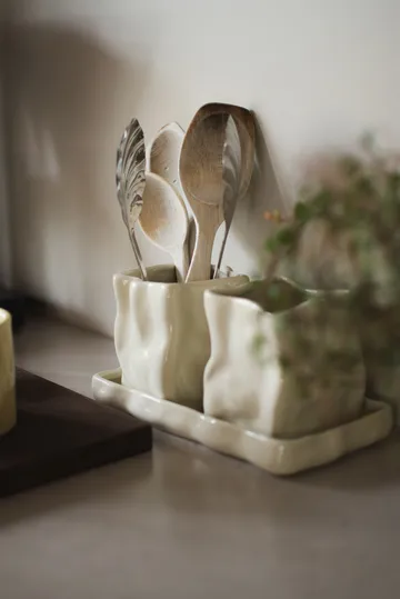 Herb pot, set of 3 - Cream - DBKD