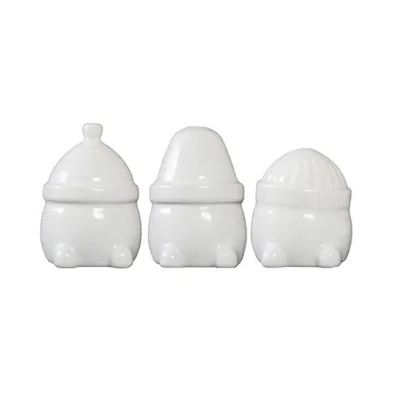 Hipster Triplets Christmas decoration 3-pack - shiny white - DBKD