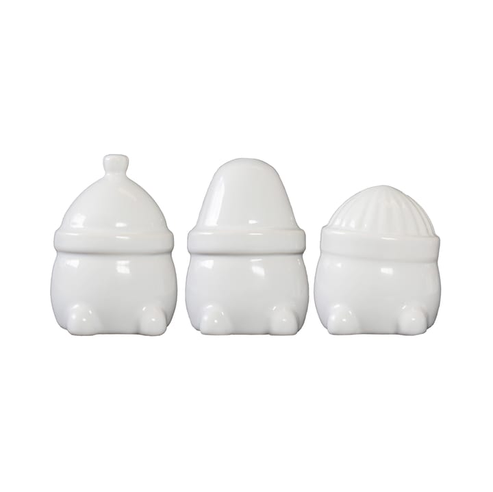 Hipster Triplets Christmas decoration 3-pack - shiny white - DBKD