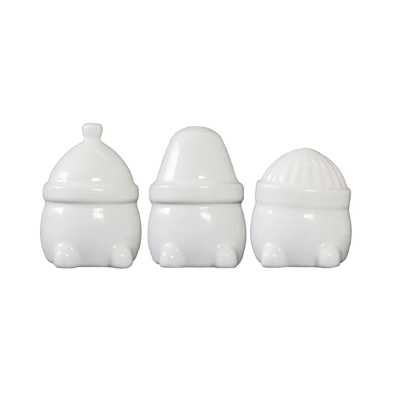 DBKD Hipster Triplets Christmas decoration 3-pack shiny white
