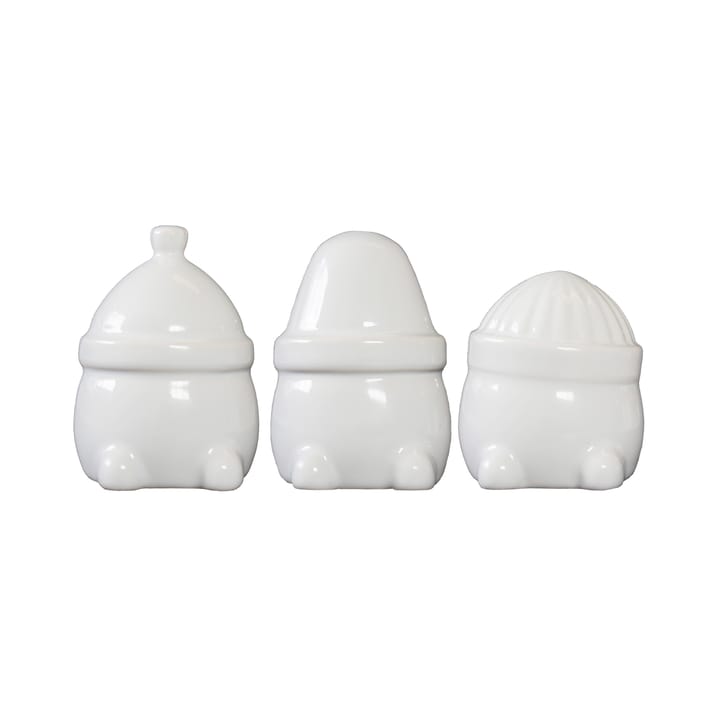 Hipster Triplets Christmas decoration 3-pack - shiny white - DBKD