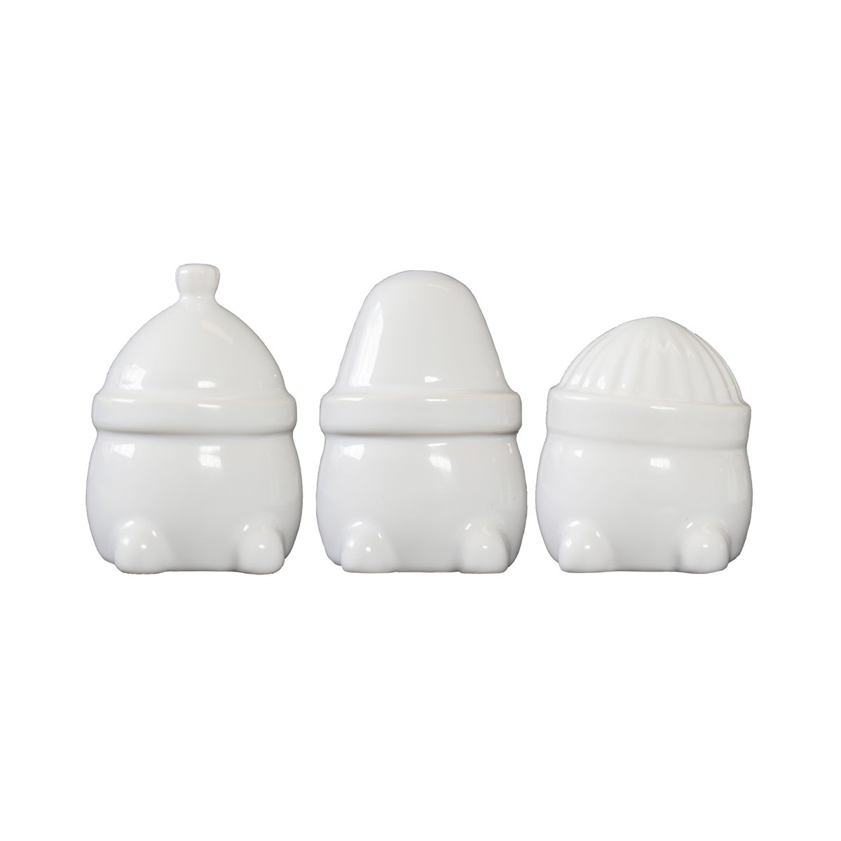 DBKD Hipster Triplets Christmas decoration 3-pack shiny white