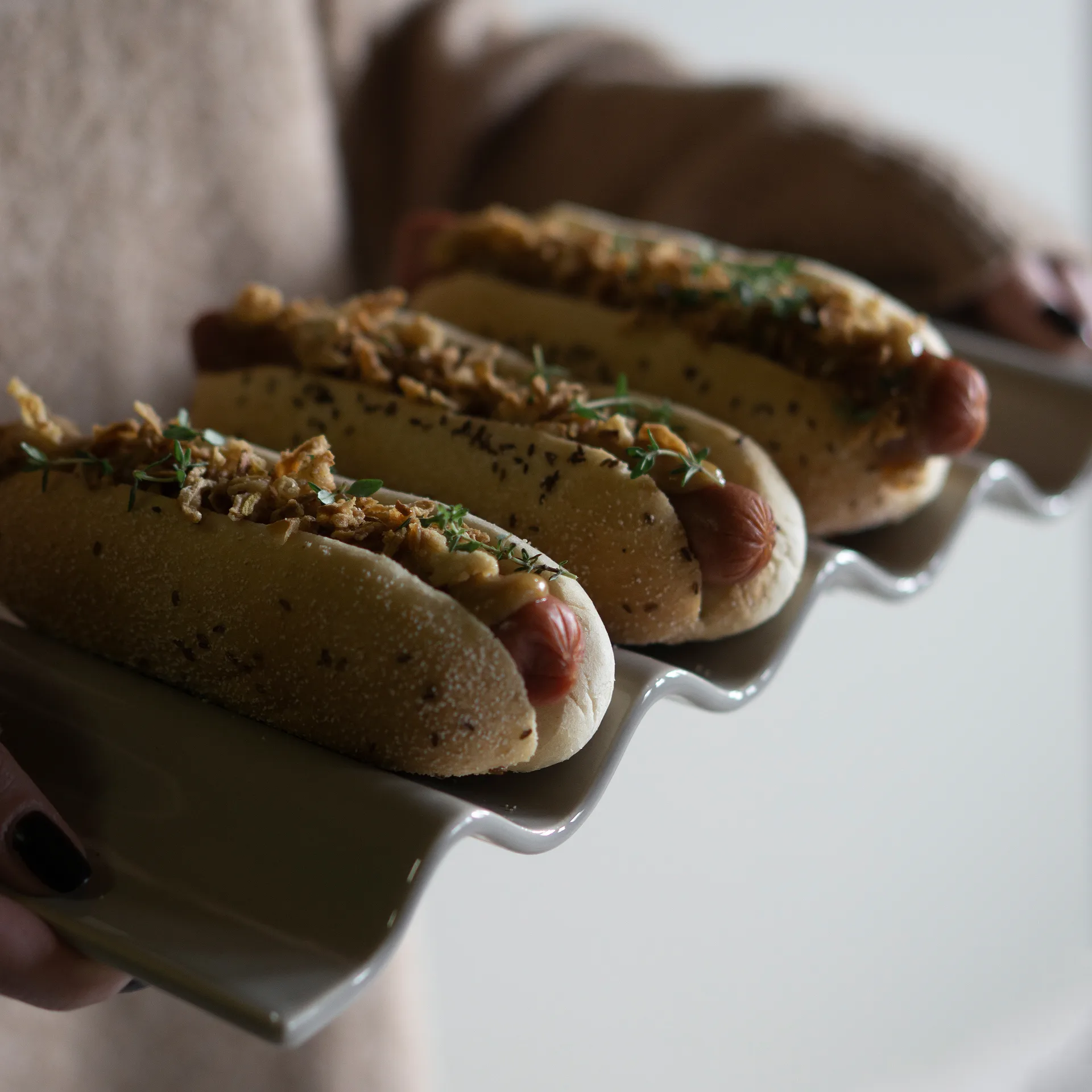 Hold hotdog holder 14x37 cm, shiny mole DBKD