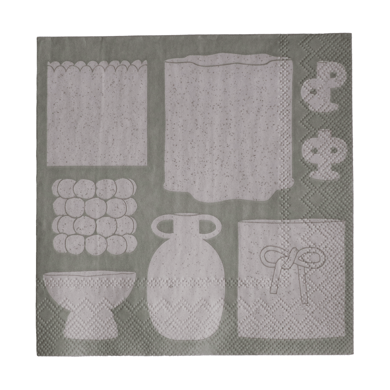 DBKD Illustration paper napkin 33x33 cm 20-pack Beige