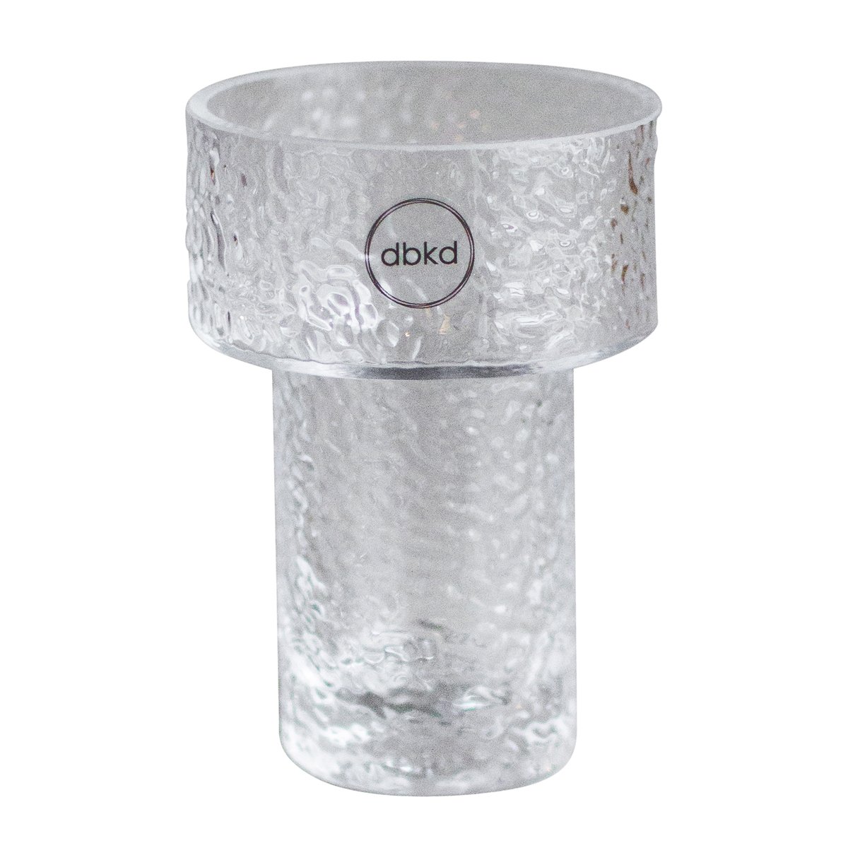 DBKD Keeper glass vase structure 12 cm | Scandinavian Design | Vases | Transparent