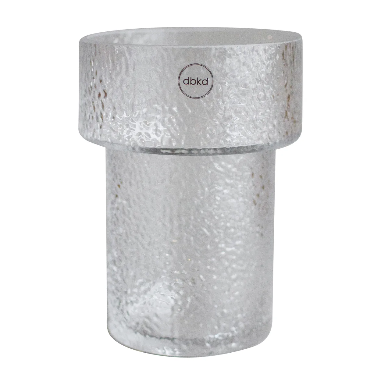 DBKD Keeper glass vase structure 17 cm | Scandinavian Design | Vases | Transparent