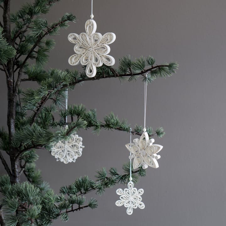 Light Flake snowflake white, small Ø8 cm DBKD