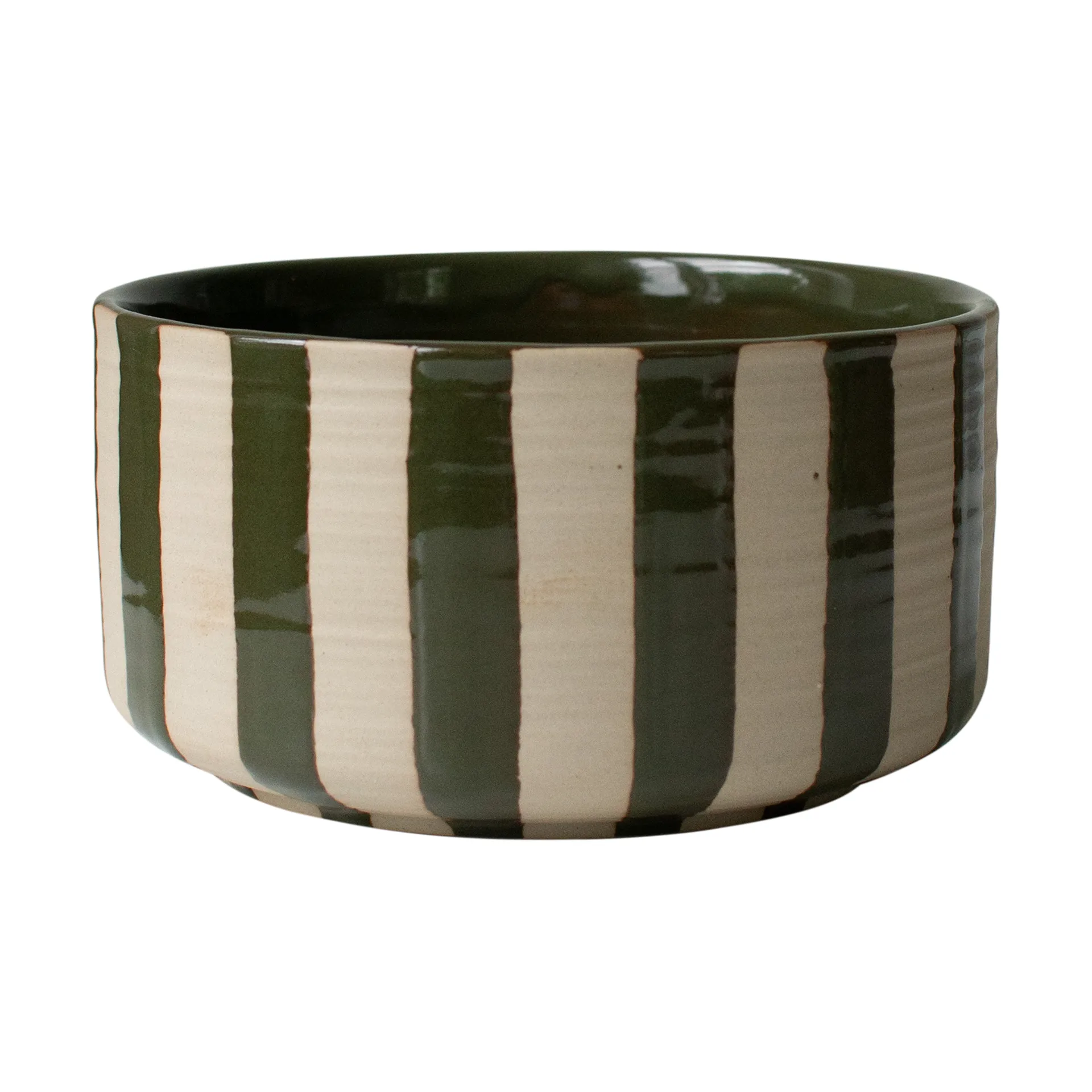 Line decorative bowl Ø16 cm, Stripe Green DBKD