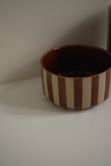 Line decorative bowl Ø16 cm - Stripe nougat - DBKD