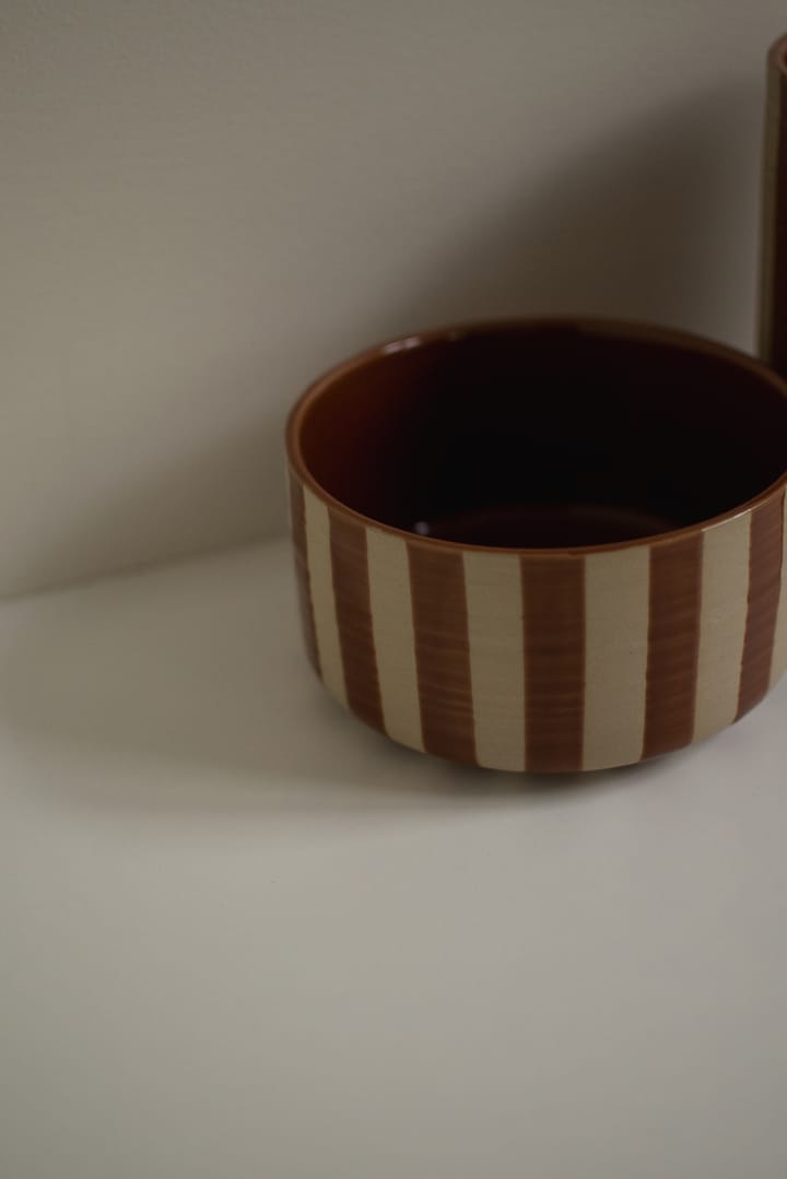 Line decorative bowl Ø16 cm, Stripe nougat DBKD