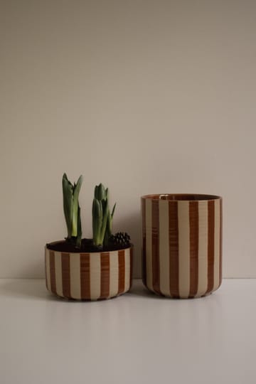 Line decorative bowl Ø16 cm - Stripe nougat - DBKD