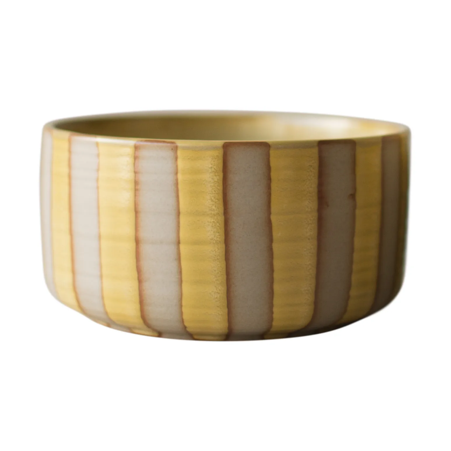 Line decorative bowl Ø16 cm, Yellow DBKD