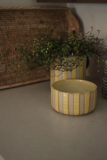 Line decorative bowl Ø16 cm - Yellow - DBKD