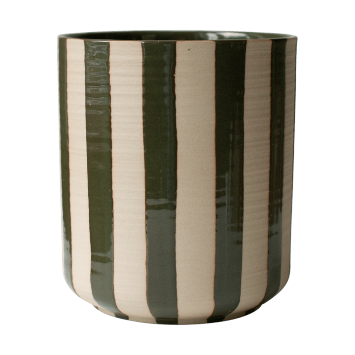 Line pot Ø14x16 cm - Stripe Green - DBKD