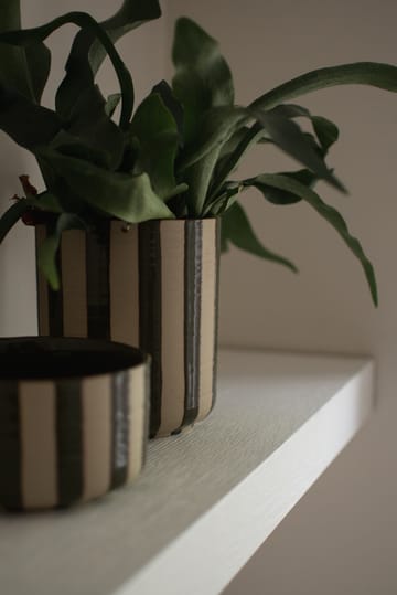 Line pot Ø14x16 cm - Stripe Green - DBKD