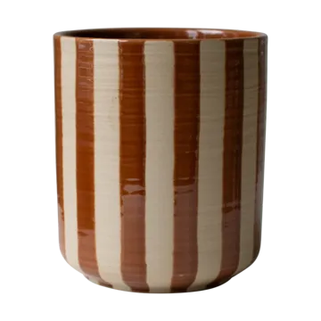 Line pot Ø14x16 cm - Stripe nougat - DBKD