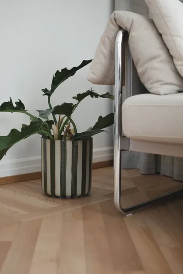Line pot Ø21x24 cm - Stripe green - DBKD