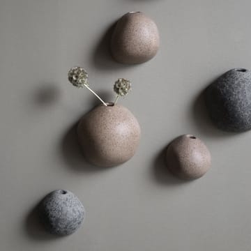 Miniature wall mounted vase black - small Ø8 cm - DBKD