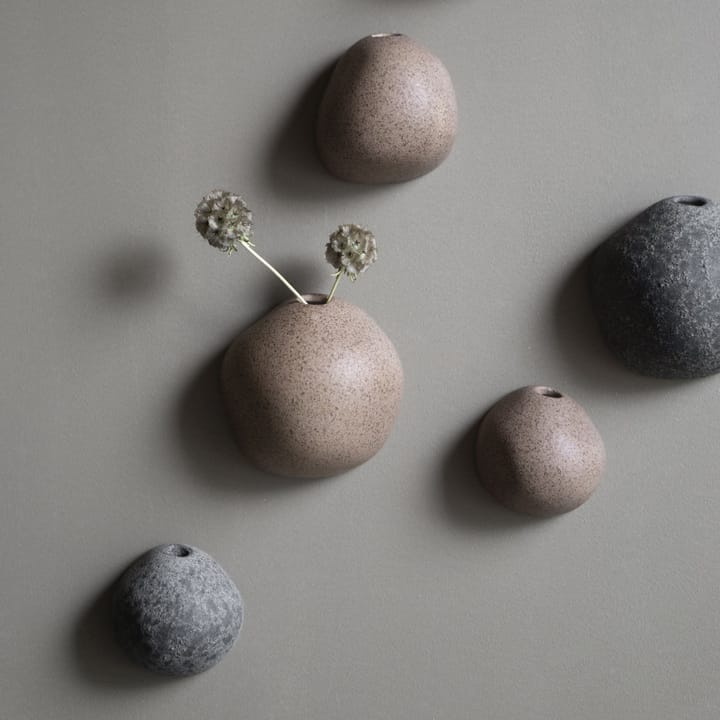 Miniature wall mounted vase brown, small Ø8 cm DBKD