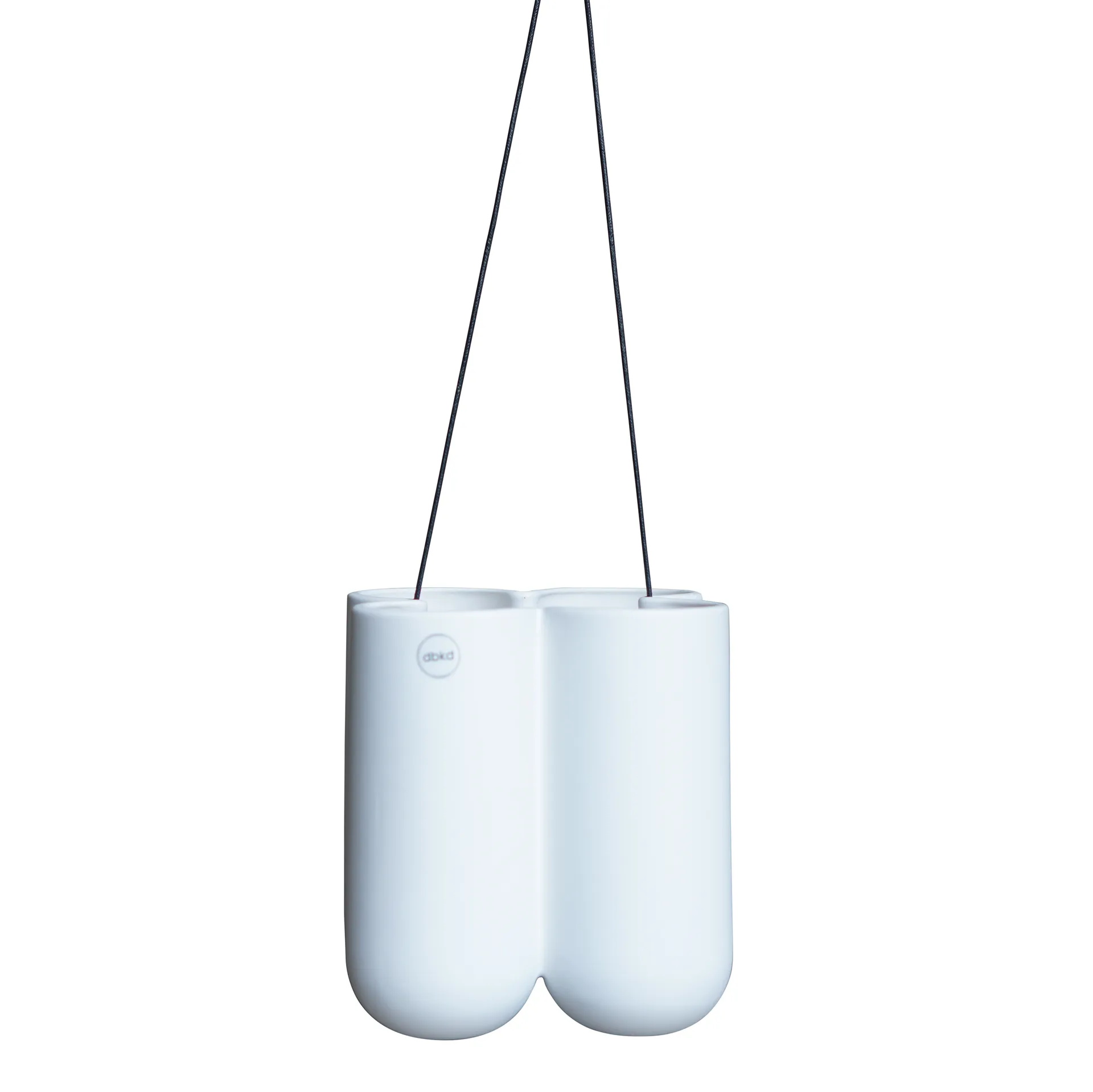 More hanging flower pot white, large Ø16 cm DBKD