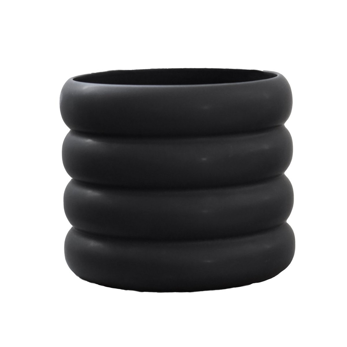 DBKD Mud flower pot black Medium, o 14 cm | Scandinavian Design | Flower pots | Black