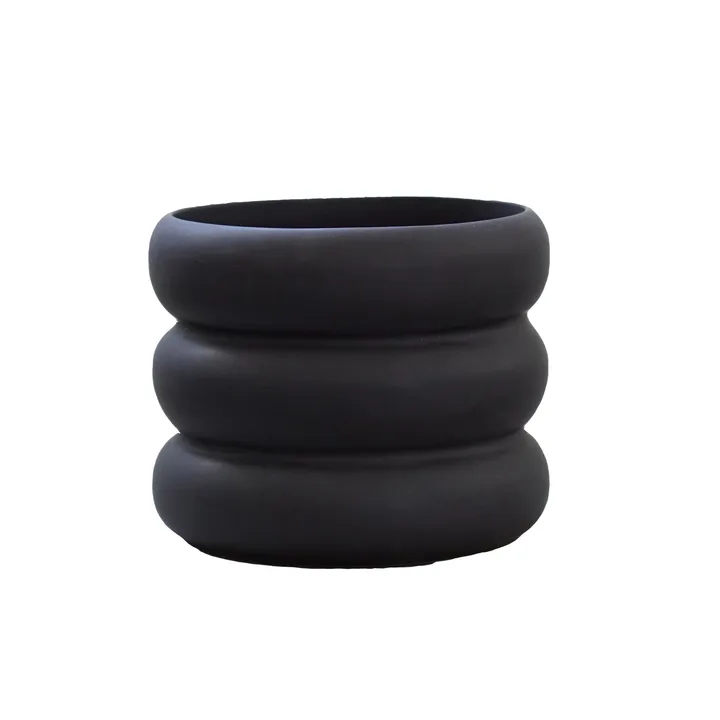 Mud flower pot black from DBKD