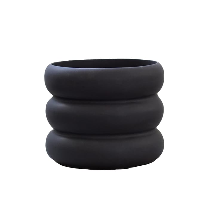 Mud flower pot black - Small, Ø 10 cm - DBKD