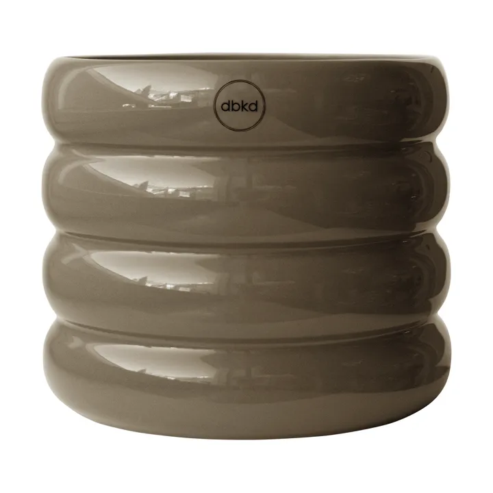 Mud plant pot shiny dust - Ø14 cm - DBKD