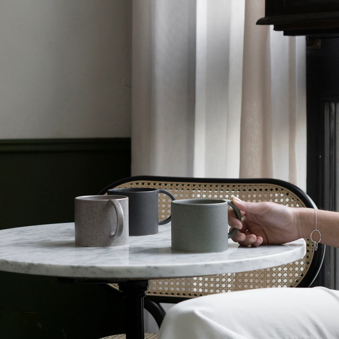 Mug ceramic mug, black DBKD