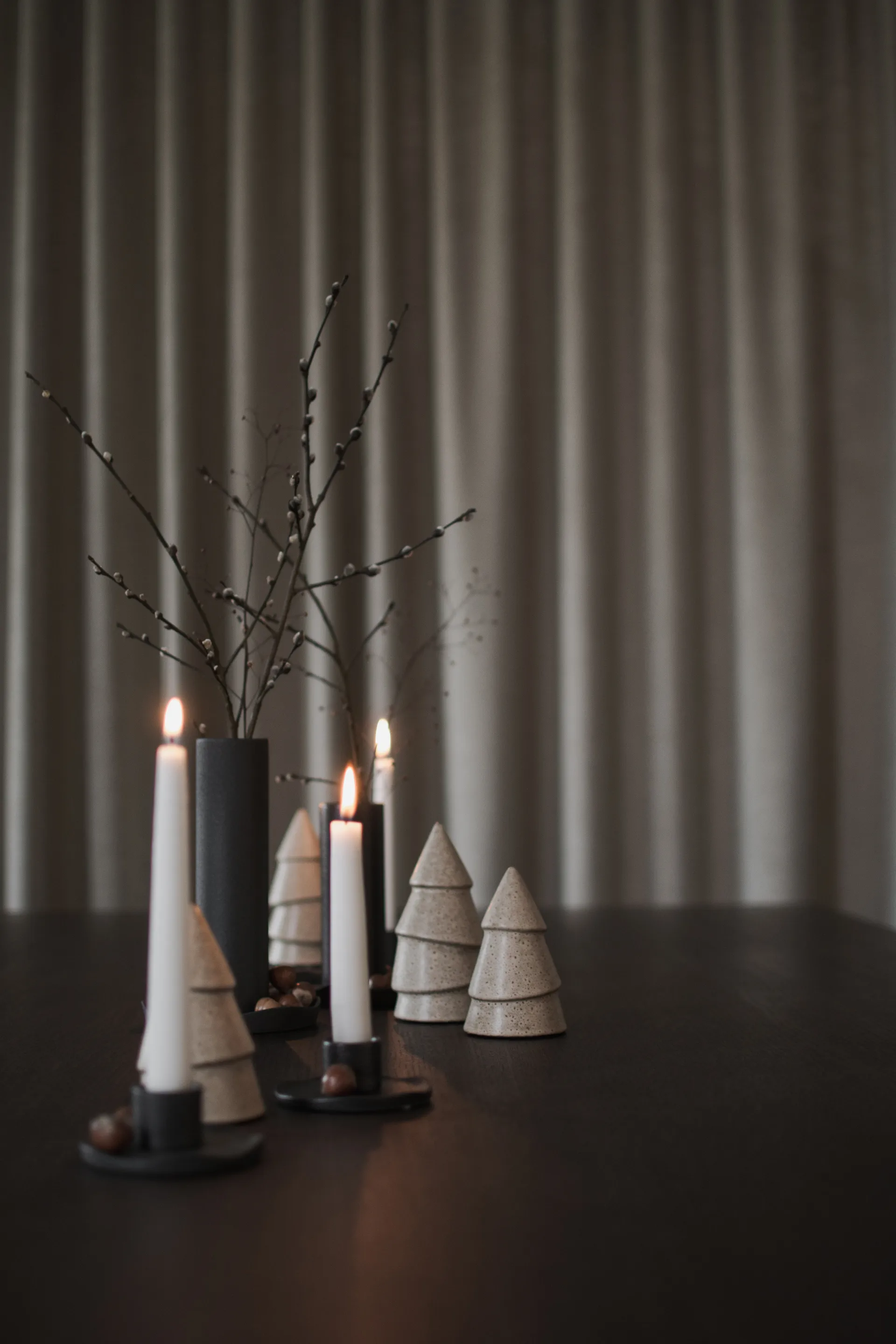 Narrow Christmas tree beige, Small 11 cm DBKD