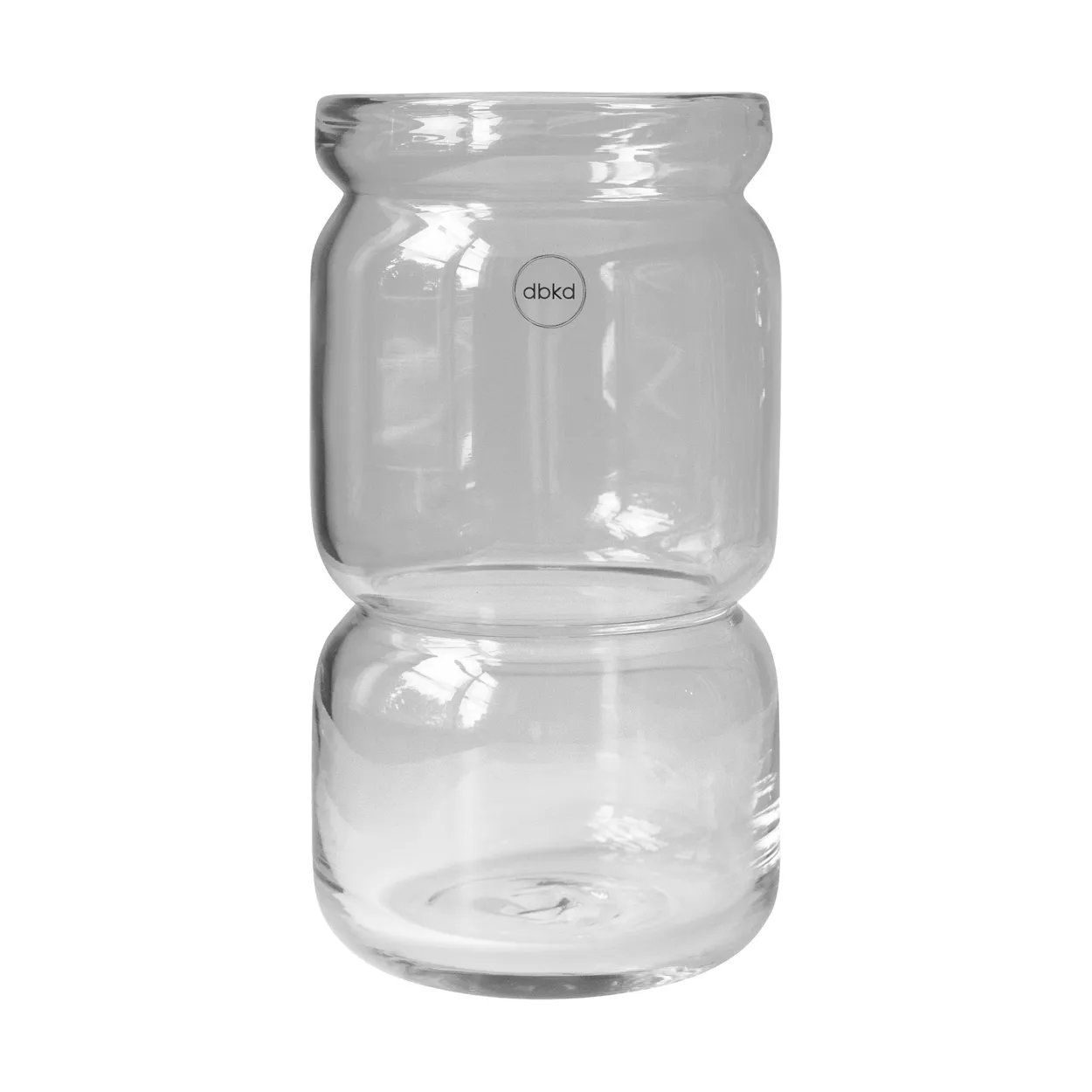 DBKD Neck pot Clear, Ø12x22.5 cm | Scandinavian Design | Flower pots | Transparent