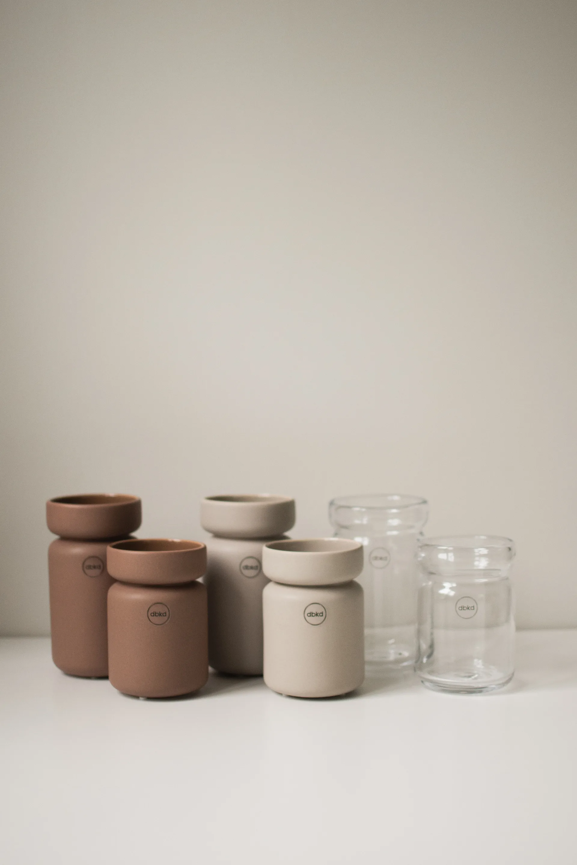 Neck pot, Nougat, Ø8x12 cm DBKD