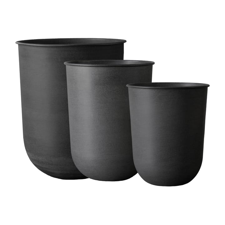 Out flower pot 3-pack - Black - DBKD