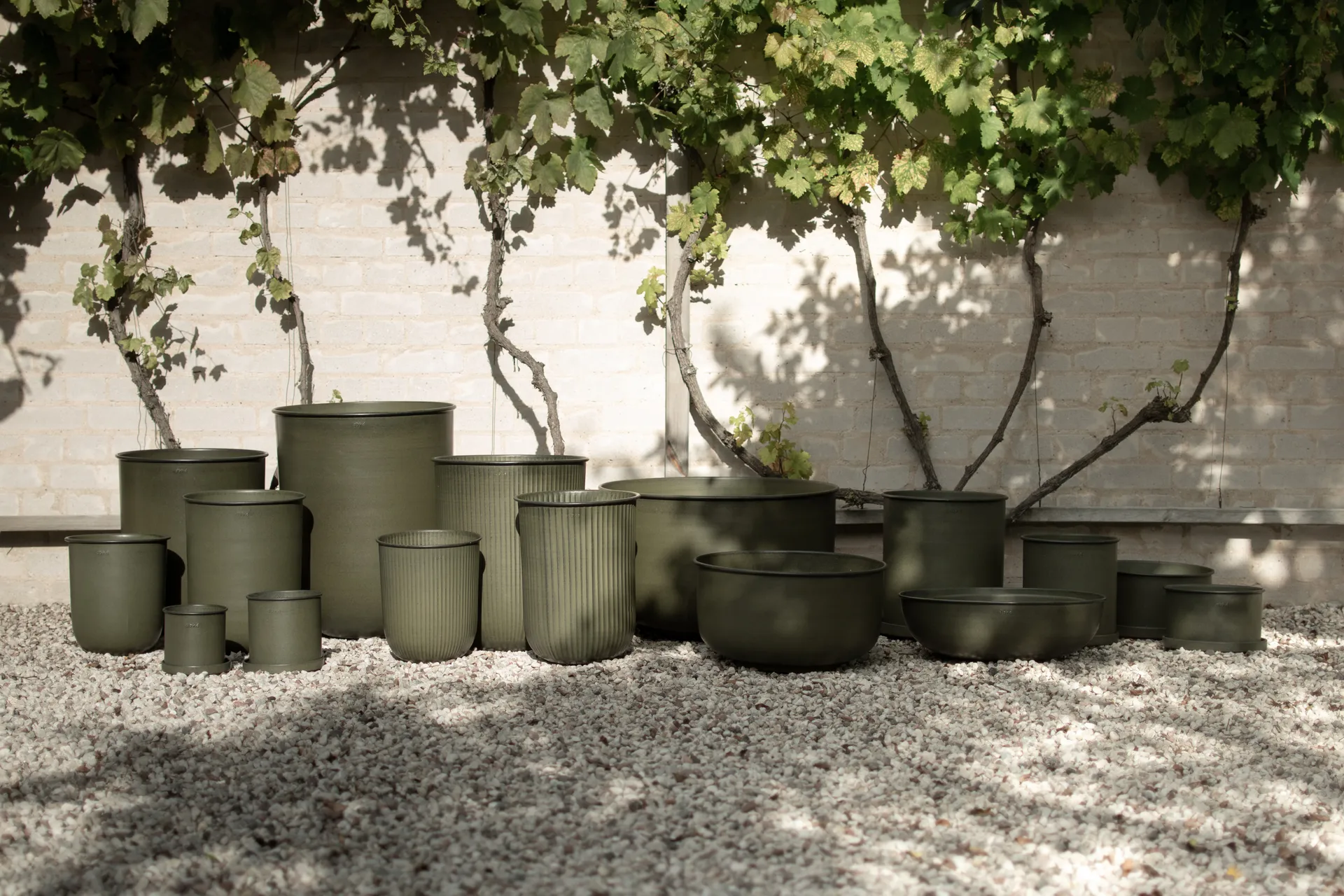 Out flower pot 3 pieces, Green DBKD