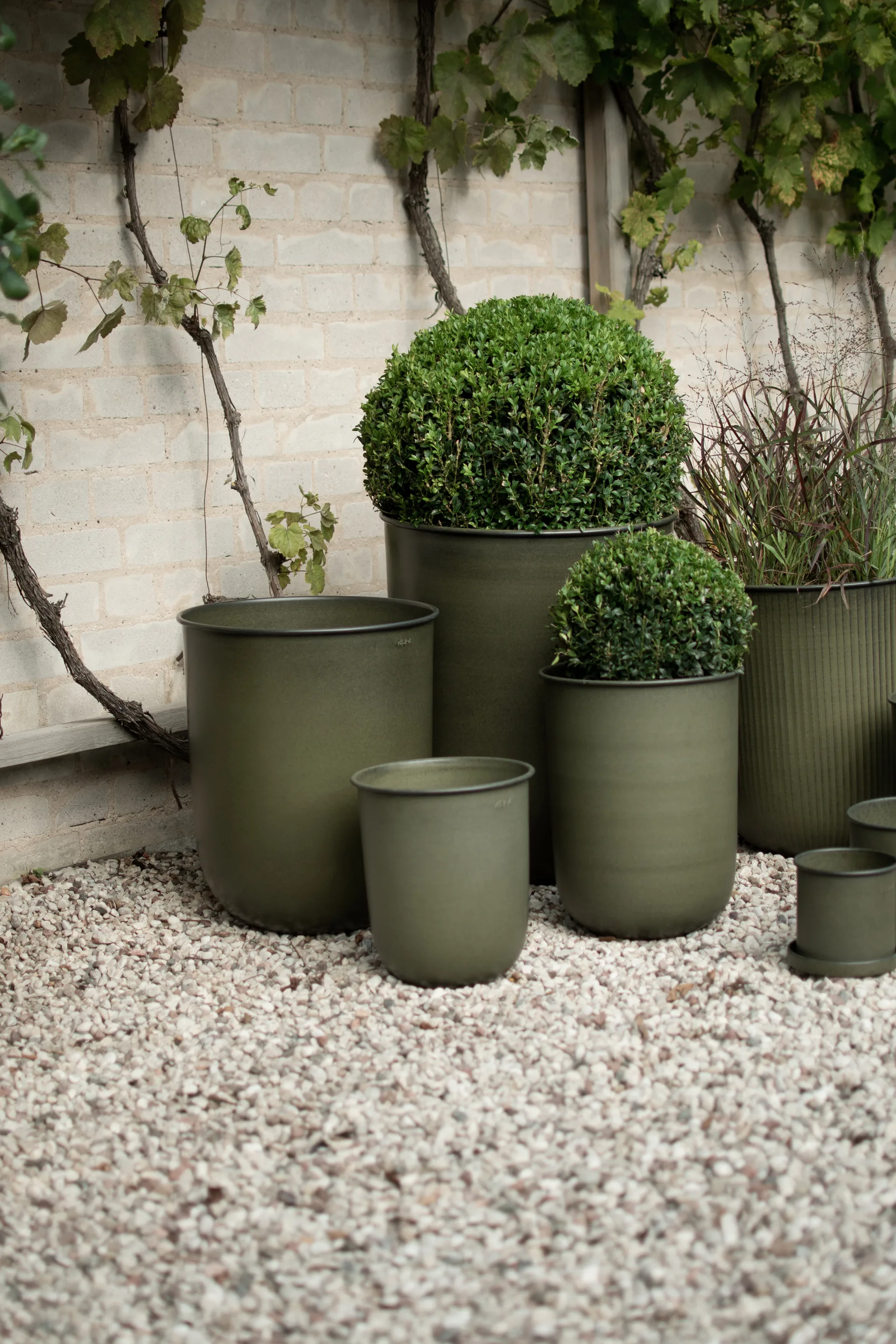 Out flower pot 3 pieces, Green DBKD