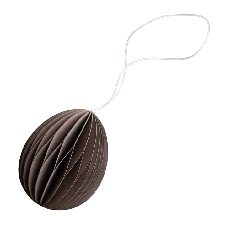 Ovoid Easter decoration paper 7 cm - Brown - DBKD
