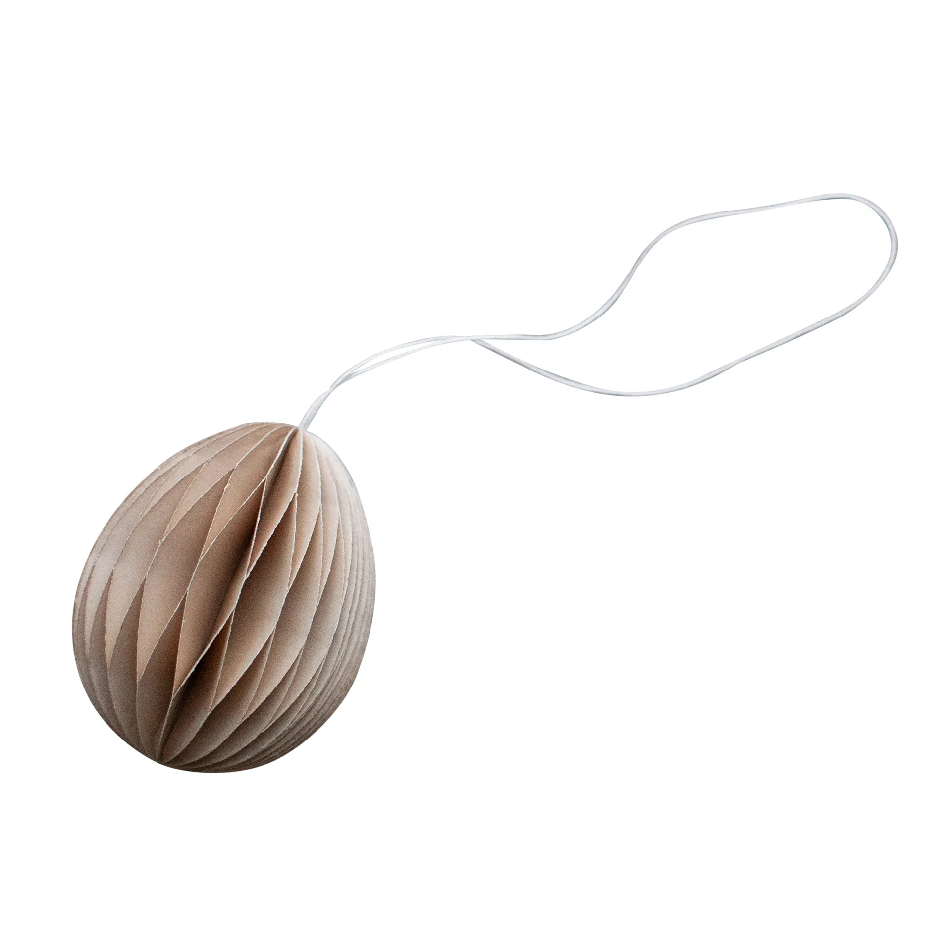 Ovoid Easter decoration paper 7 cm, Sand DBKD