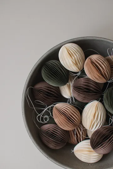 Ovoid Easter decoration paper 7 cm - Sand - DBKD