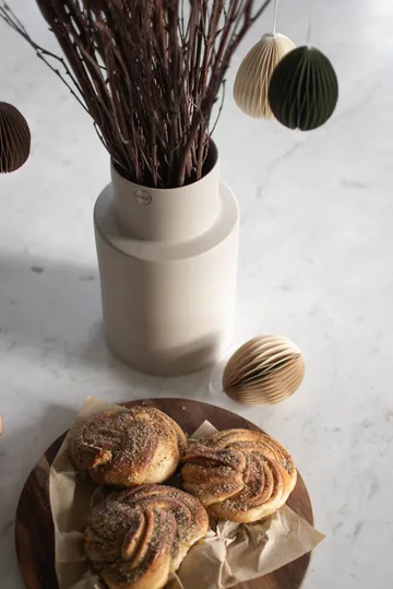 Ovoid Easter decoration paper 7 cm - Sand - DBKD