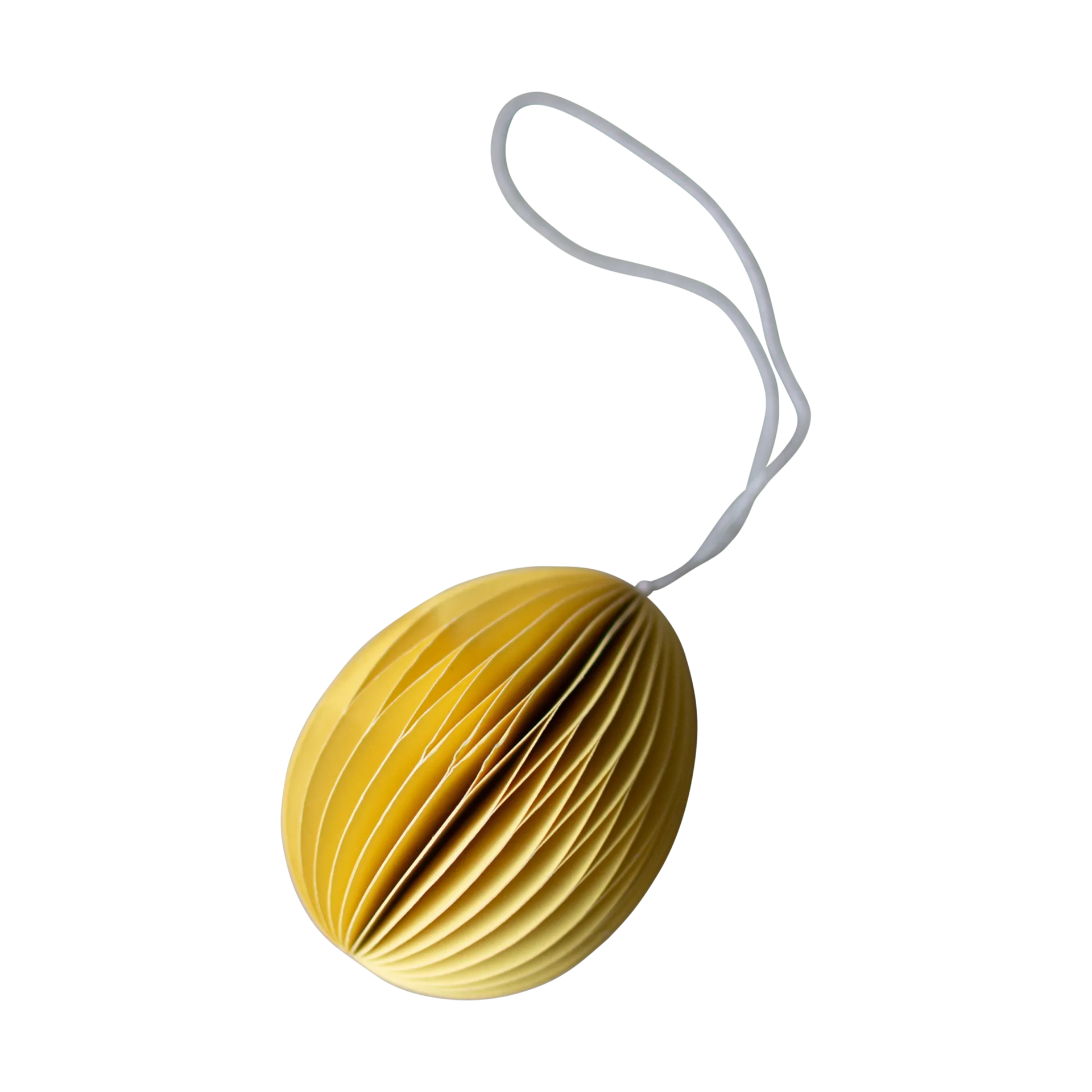 Ovoid Easter decoration paper 7 cm, Yellow DBKD