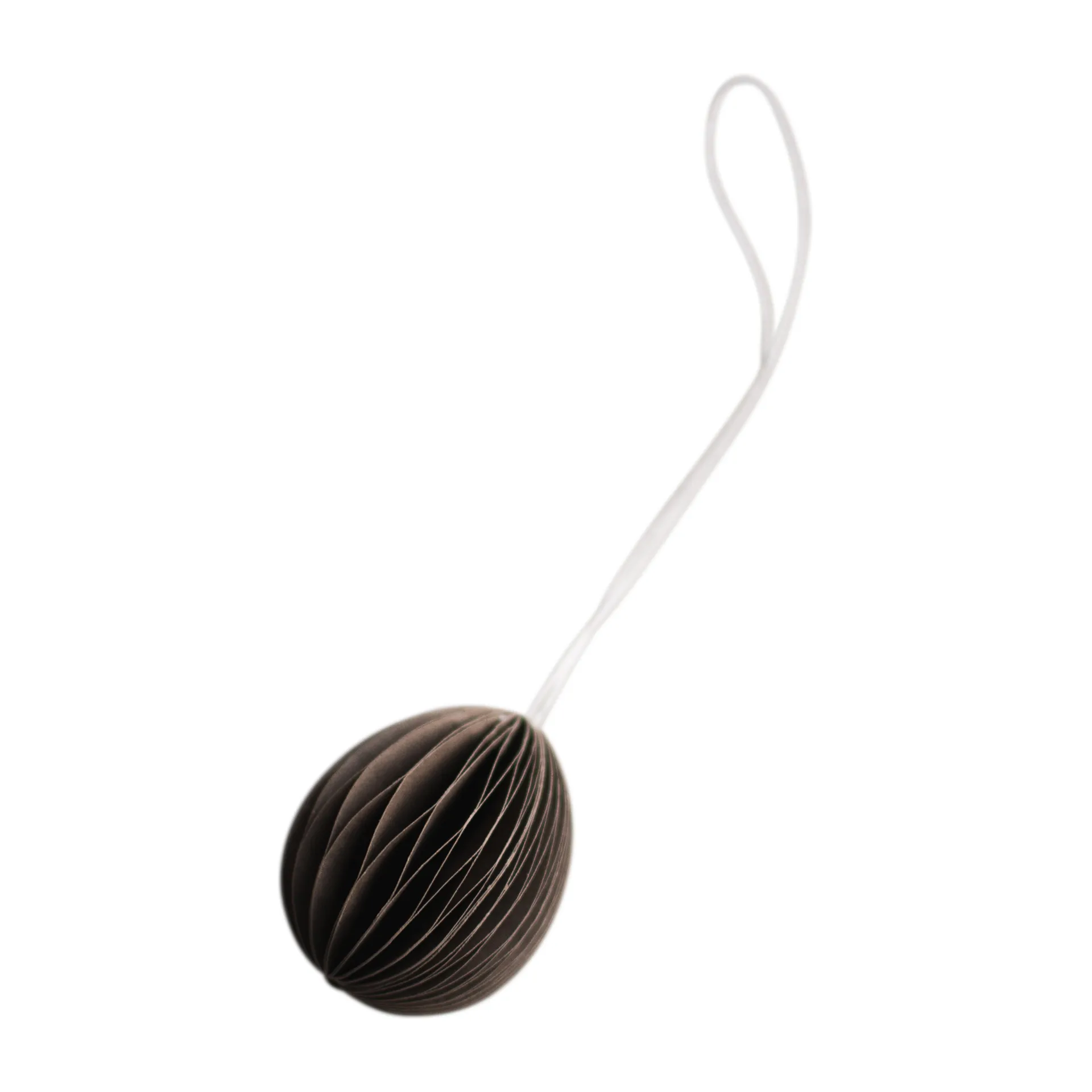 Ovoid paper Easter decoration small 4 cm, Brown DBKD
