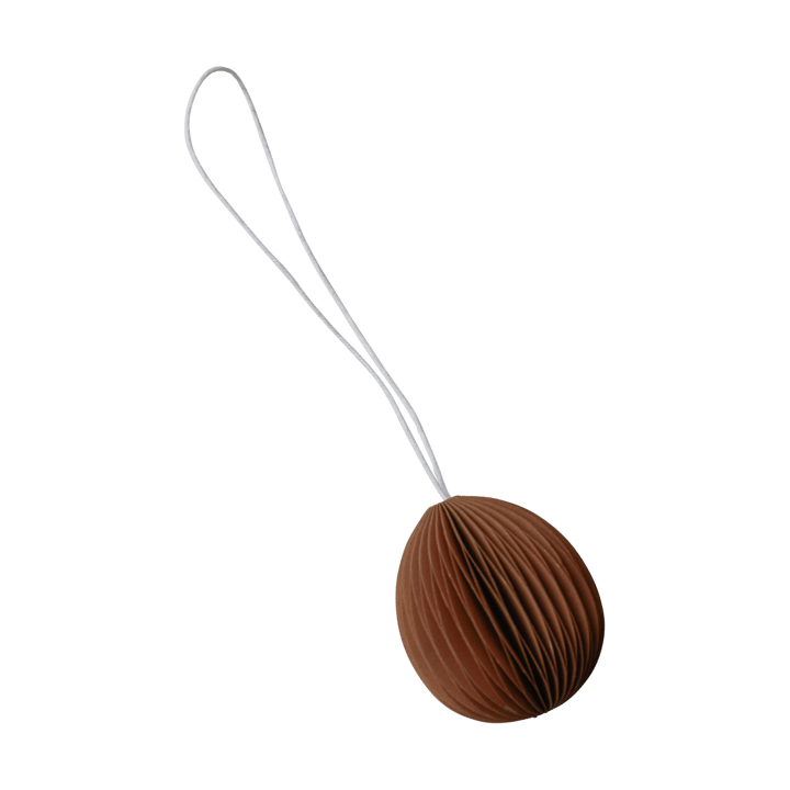 Ovoid paper Easter decoration small 4 cm - Terracotta - DBKD
