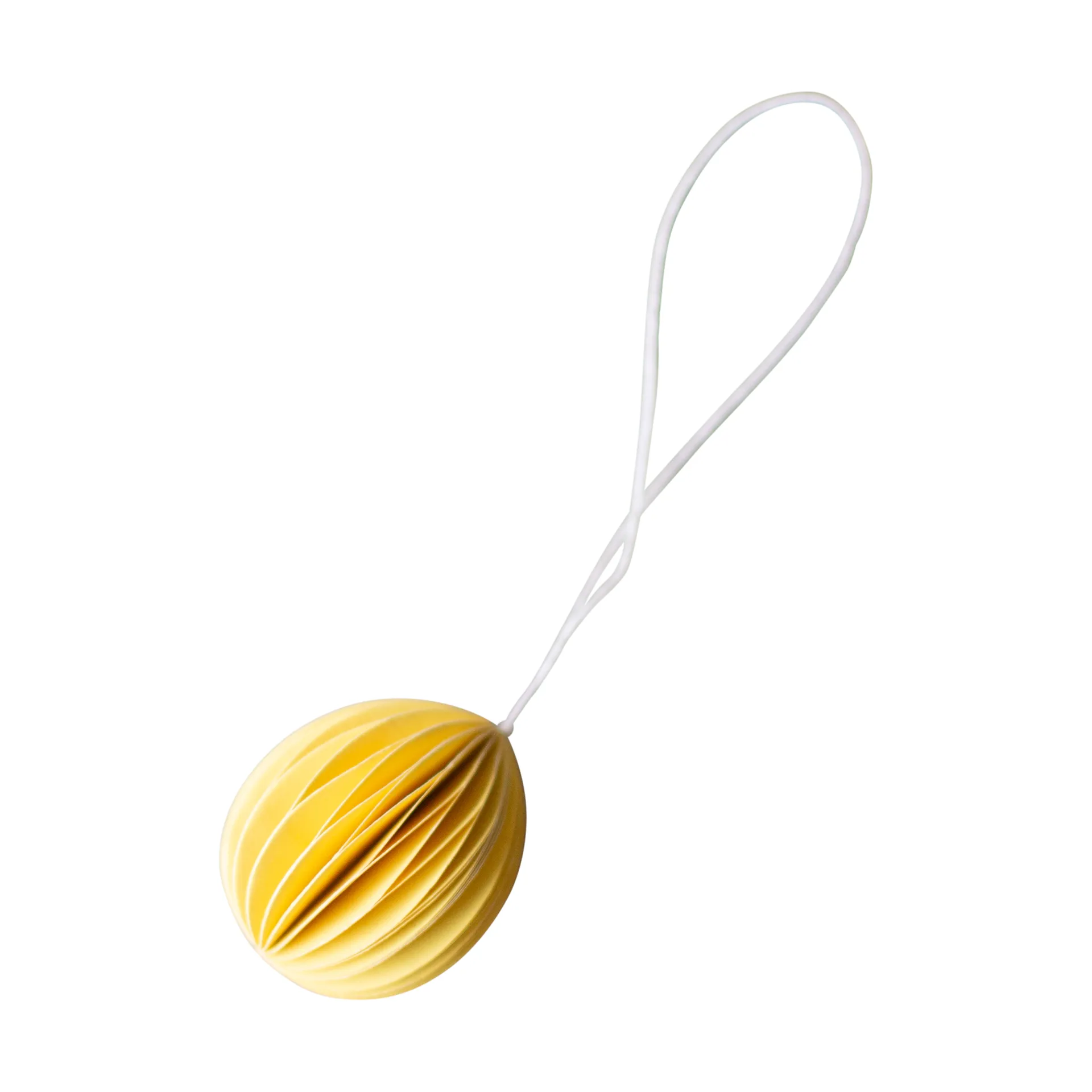 Ovoid paper Easter decoration small 4 cm, Yellow DBKD