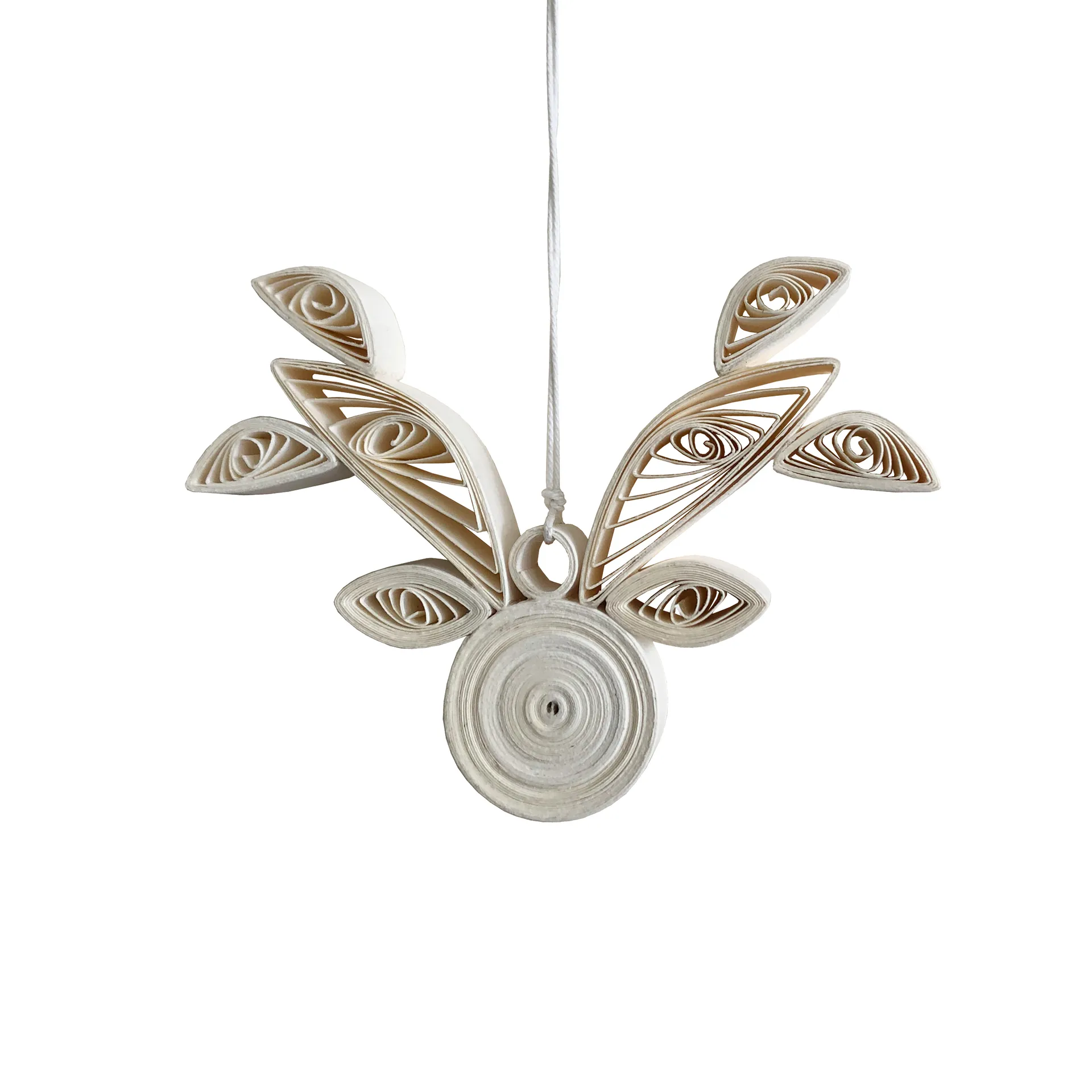 Paper Deer Christmas ornament, white DBKD