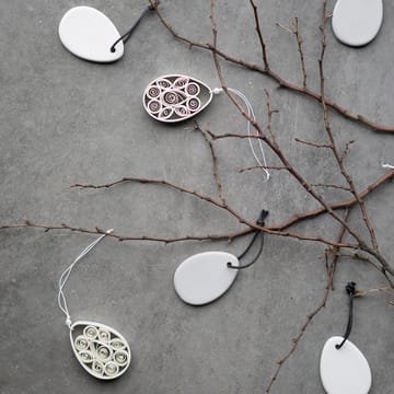 Paper egg easter decoration - white - DBKD