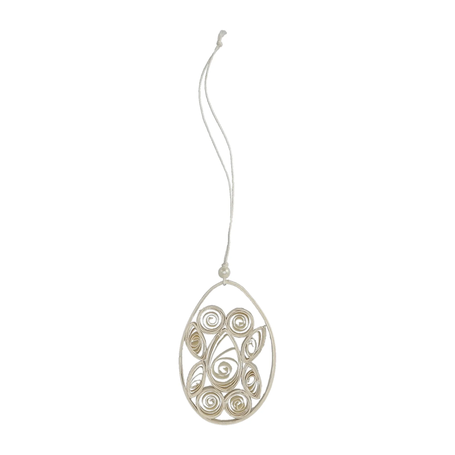 Paper egg easter decoration, white DBKD