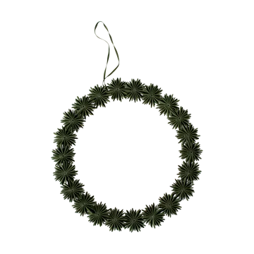 Paper flake wreath decoration wreath Ø35 cm - Green - DBKD
